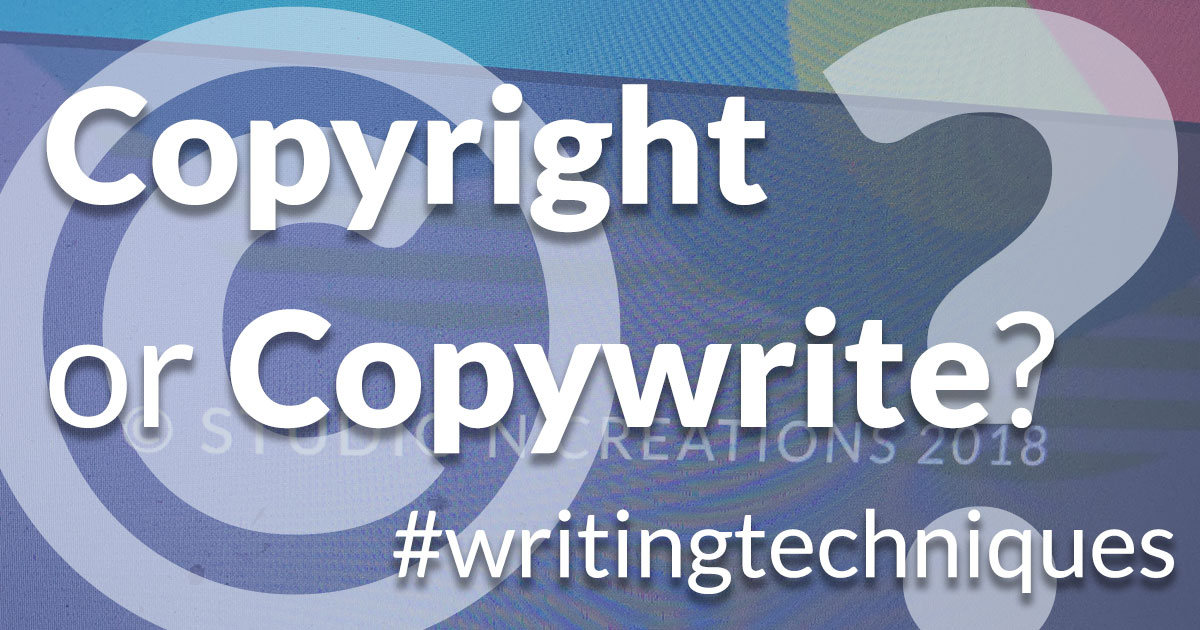 The difference between "copyright" & "copywrite" Studio N Creations