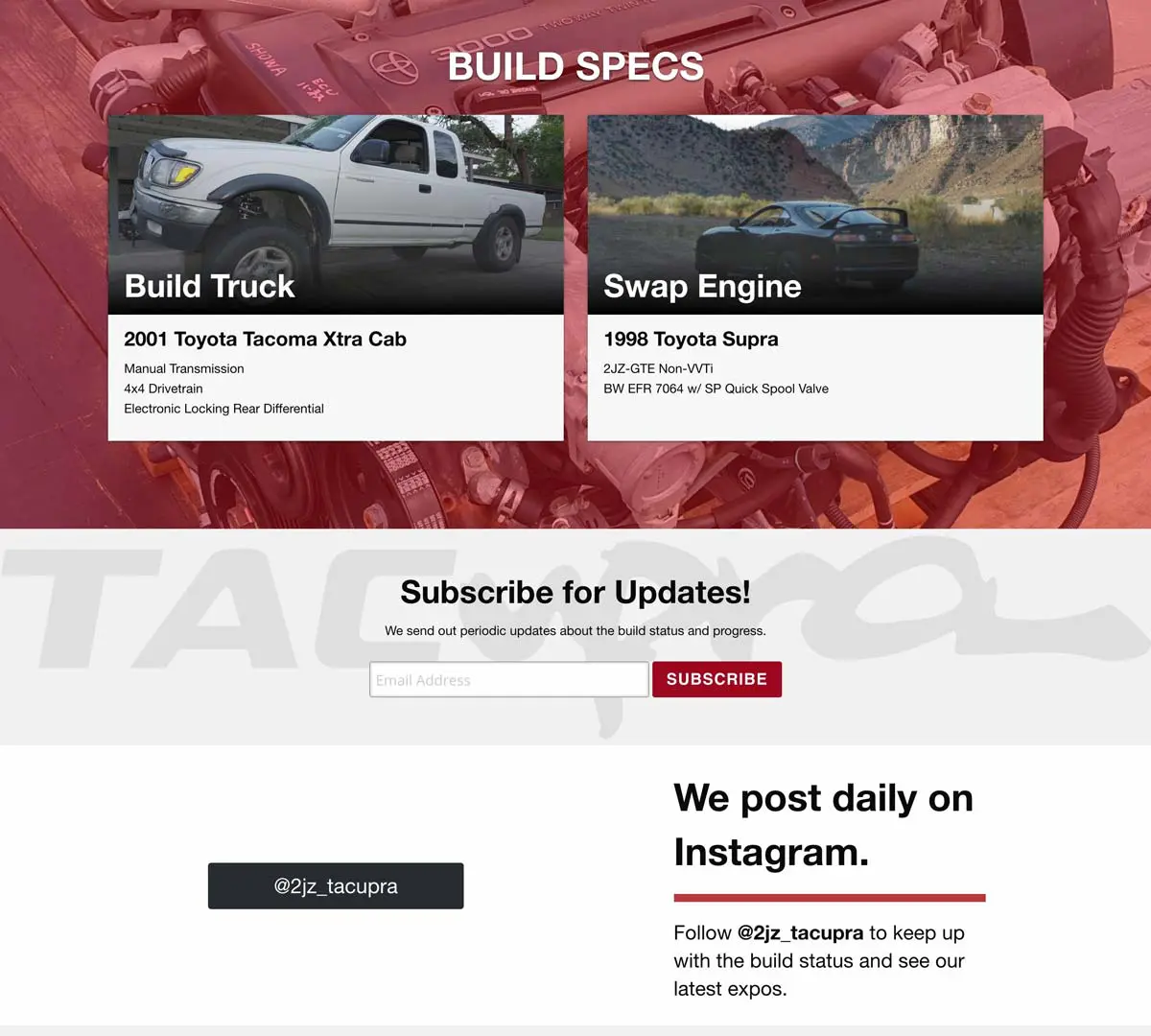 Tacupra Website Content Hidden