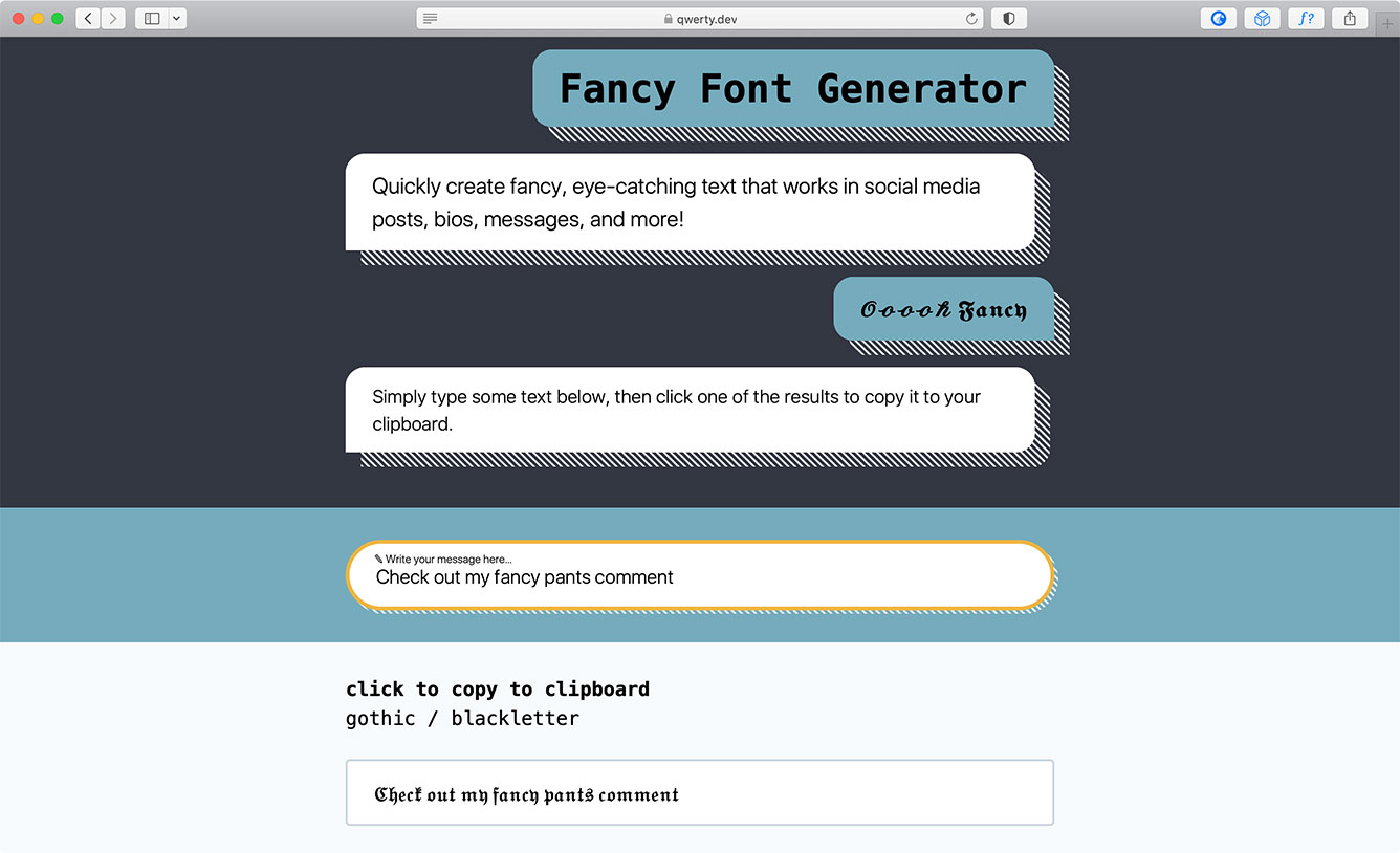 Fancy Font Generator