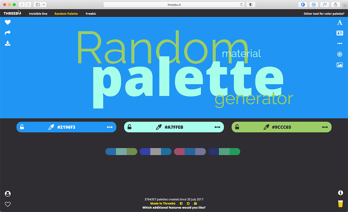 Random Material Palette Generator