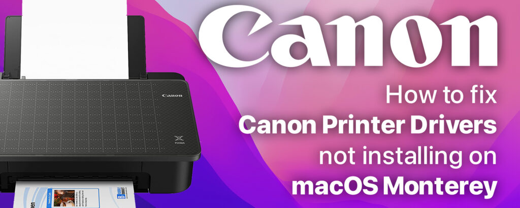 canon printer scanner not working on mac